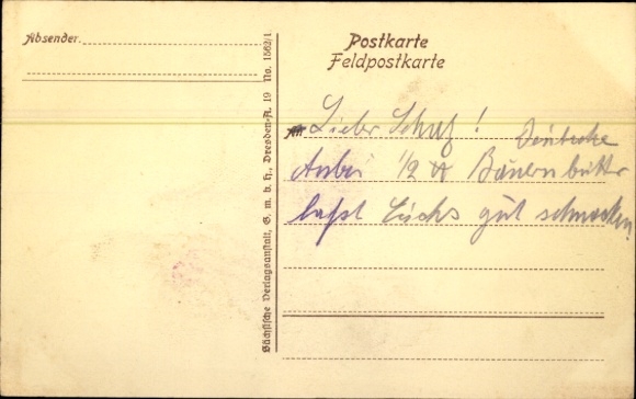 Artist Postcard Pommerhanz, K., S' starving Germany, fat Germans, chicken, pork, I. WK