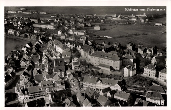 Postcard Böblingen in Württemberg, aerial photograph