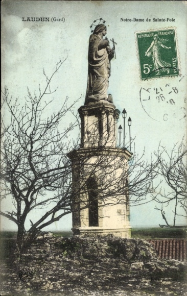 Postcard Laudun Gard, Notre-Dame de Salate-Fete