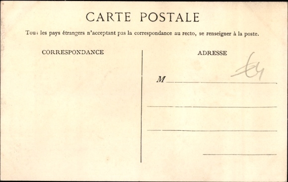 Postcard Tombola de la Decennale, Double Phaeton by Dion Bouton, Automobile, Driver