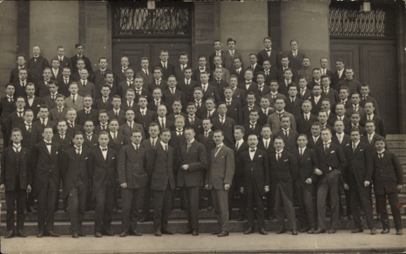 Photo Postcard Backnang in Württemberg, men, group photo