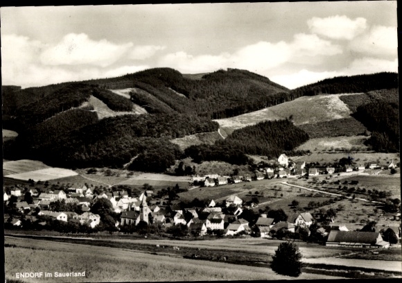 Postcard Endorf Sundern Sauerland, Panorama, Gasthof Pension Wahle