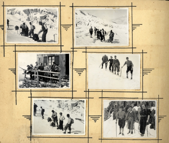 Photo album alpinism, mountaineers, glaciers, snow