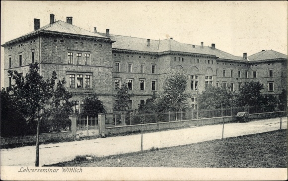 Postcard Wittlich in the Eifel, teacher training college