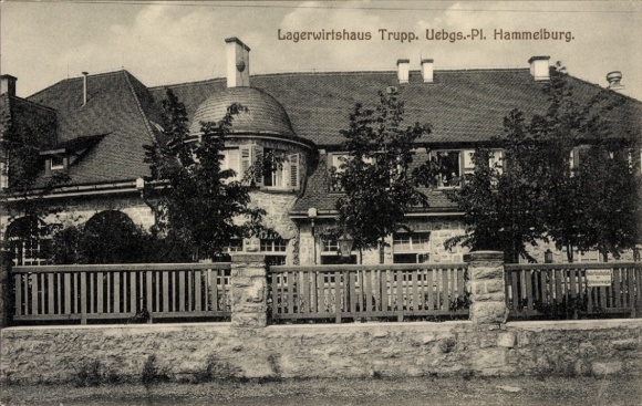 Postcard Hammelburg in Lower Franconia Bavaria, military training area, camp inn