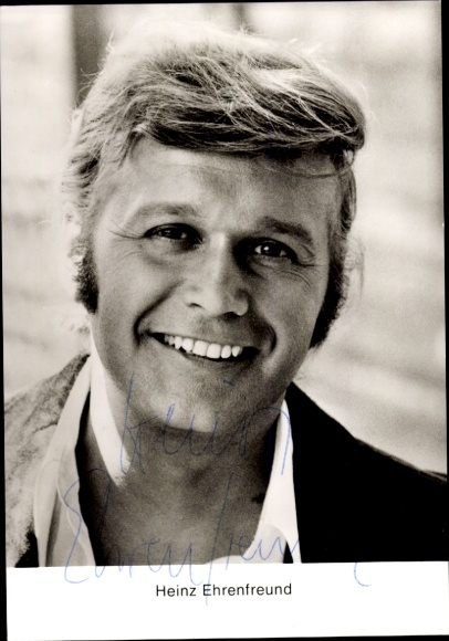 Postcard actor Heinz Ehrenfreund, portrait, autograph