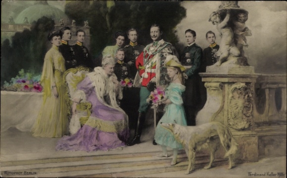 Künstler Ak Keller, Ferdinand, Deutsches Kaiserhaus unter Kaiser Wilhelm II., Windhund