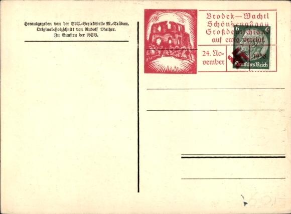 Artist Postcard Liberated Homeland, October 10, 1938, Greater Germany