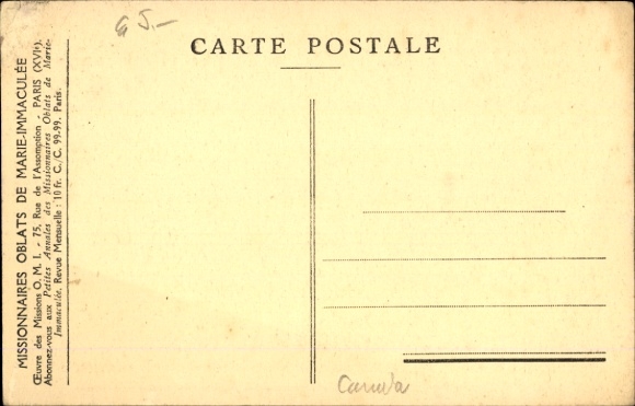 Postcard Missions d'Extreme Nord Canadien, Missionnaires, Pretre et Frere Coadjuteur a l'ouvrage