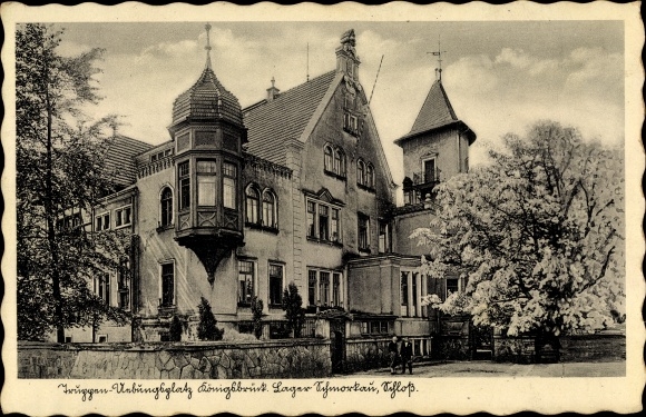 Postcard Schmorkau Neukirch Sachsen, military training area Königsbrück, castle