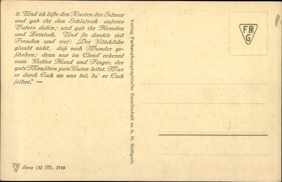 Artist PC Elßner, F., Wolfgang von Goethe, Hermann and Dorothea, series 132 no. 3749