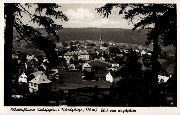 Ak Bischofsgrün im Fichtelgebirge, Blick vom Hügelfelsen