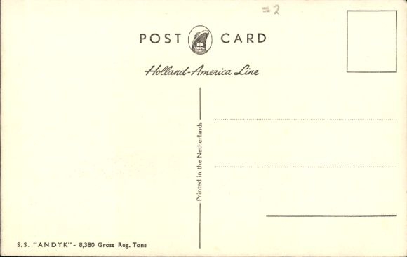 SS Andyk, Holland America Line, HAL, steamship