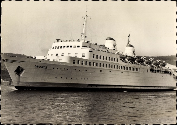 Prom kolejowy KP Deutsche Reichsbahn, MS Sassnitz, VEB Werft Neptun w Rostocku
