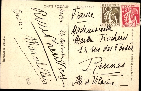 Postcard Astrid of Sweden, Queen of Belgium, portrait