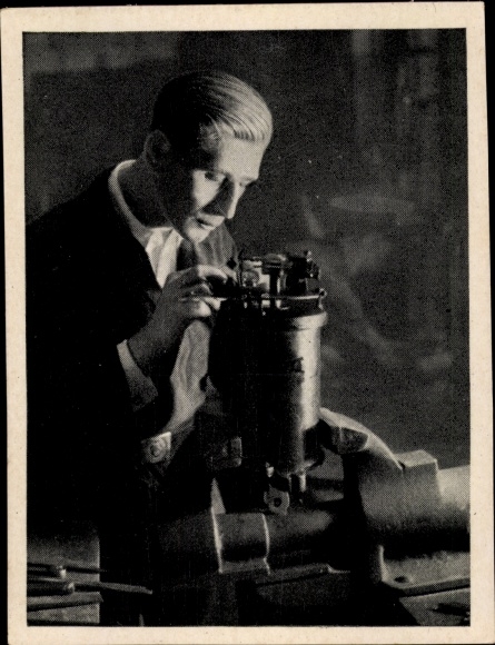 Collection card The state of labor and peace, mechanics at work