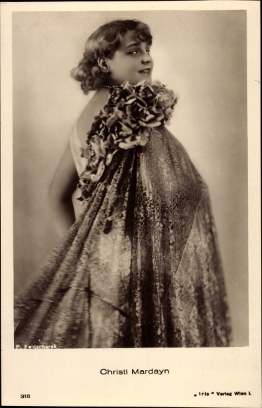 Postcard Actress Christl Mardayn, Portrait, The Florentine Hat