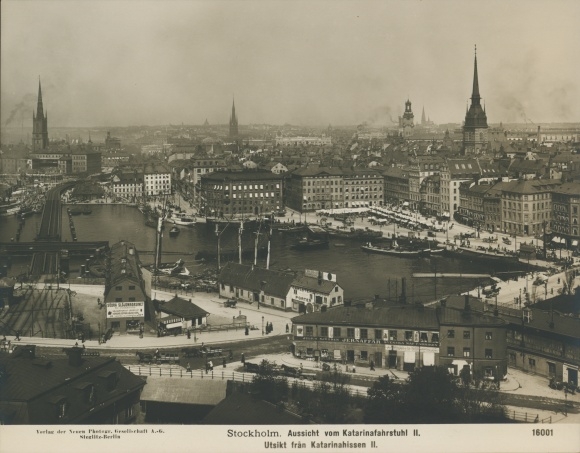 foto Stockholm, Zweden, uitzicht vanaf de Katarina-lift, Katarinahissen, NPG 16001