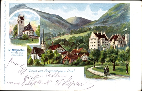 Artist PC Brannenburg in the district of Rosenheim, Upper Bavaria, St. Margarethen, rise to the Wendelstein, place