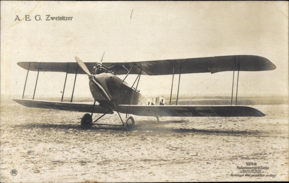 Ak A.E.G. Zweisitzer, Militärflugzeug, Sanke 1048, RPH