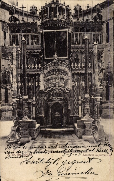 Postcard Jerusalem Israel, Sanctum Sepulchrum