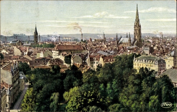 Postcard Mulhouse Mulhouse Alsace Haut Rhin, Panorama