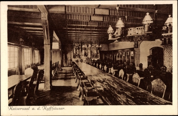 Postcard Bad Frankenhausen am Kyffhäuser Thuringia, view into the imperial hall