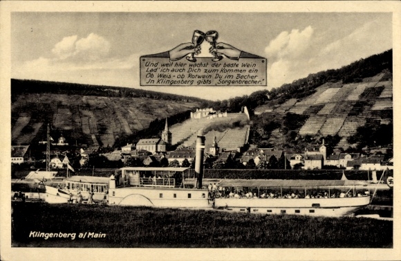 Postcard Klingenberg am Main Lower Franconia, general view