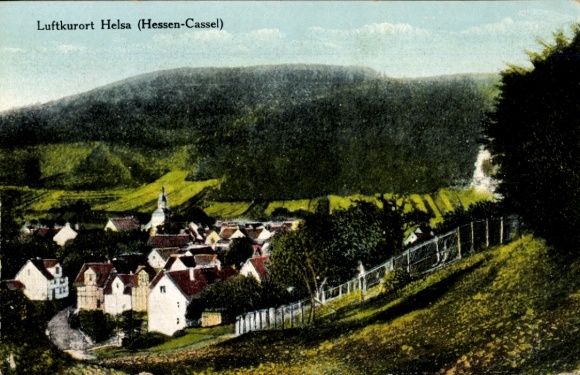 Postcard Helsa in Northern Hesse, general view