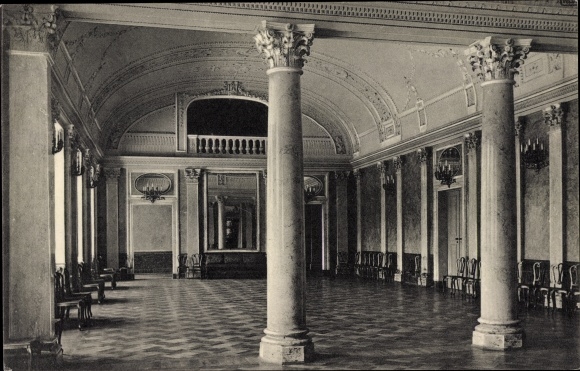 PC Meiningen in Thuringia, Ducal Palace, interior view, Marble Hall