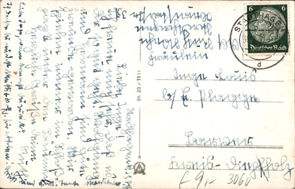 Postcard Stadthagen in Lower Saxony, school place