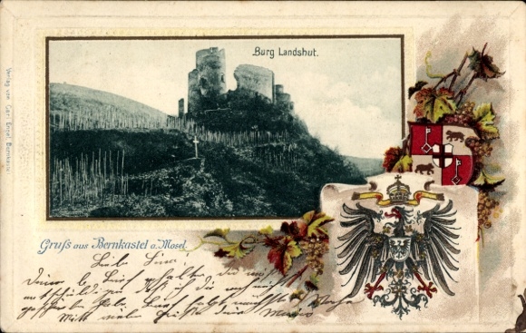 Wytłoczony herb KP Bernkastel Kues nad Mozelą, Zamek Landshut