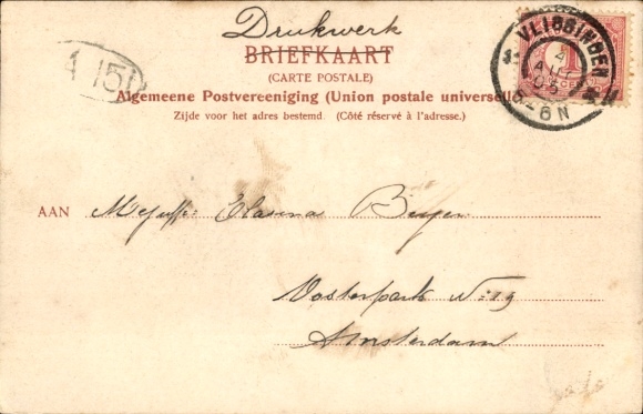Postcard Vlissingen Zeeland Netherlands, train station, station