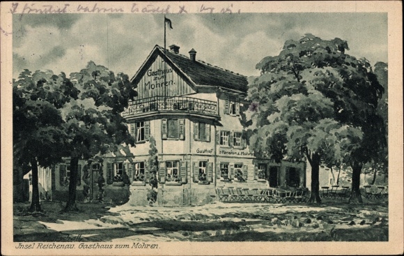 Artist PC Marshal, V., Reichenau island, inn to the Mohren