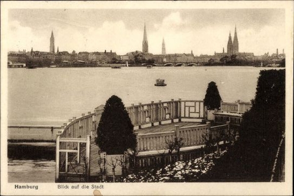 10 Ak, Hamburg, various views of the Alsterlust