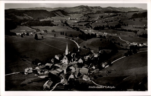 Ak Stiefenhofen in Allgäu Schwaben, luchtfoto