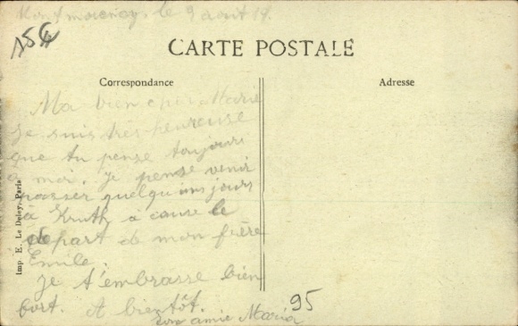 Postcard Montmorency Val d'Oise, train station