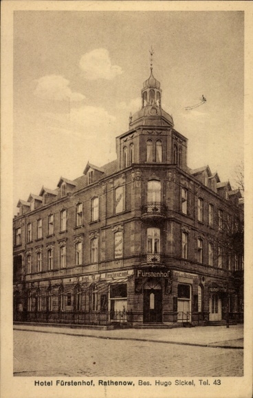 Ansichtkaart Rathenow im Havelland, Hotel Fürstenhof