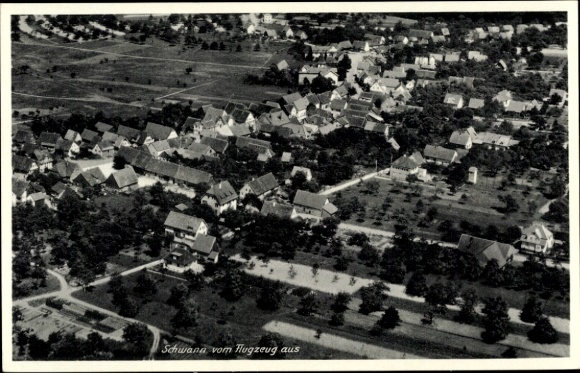 Postcard Schwann Staubenhardt in the Black Forest, aerial photograph
