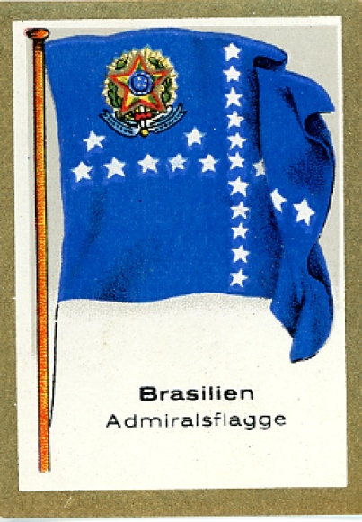 Kolekcja obrazków z flagami przedstawia flagi poza Europą. Kraje nr 346, flaga Admiralicji Brazylii