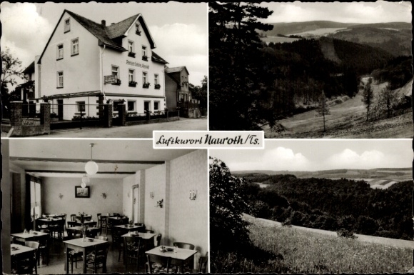 Postcard Nauroth Heidenrod im Taunus, restaurant guesthouse beautiful view, panorama, guest room