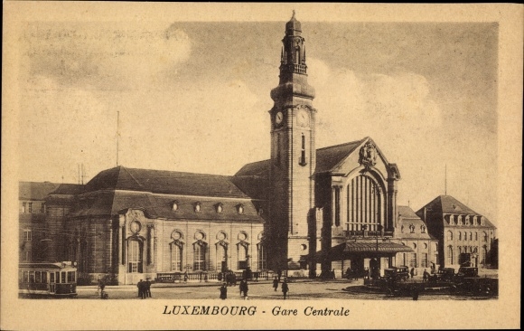 Postcard Luxemburg Luxembourg, Gare Centrale