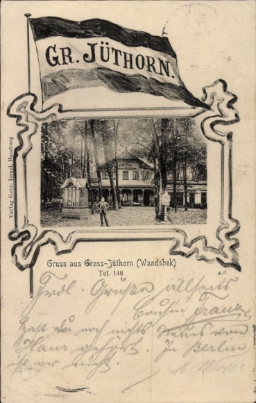 Passepartout Ak Hamburg Wandsbek Marienthal, Etablissement Groß Jüthorn