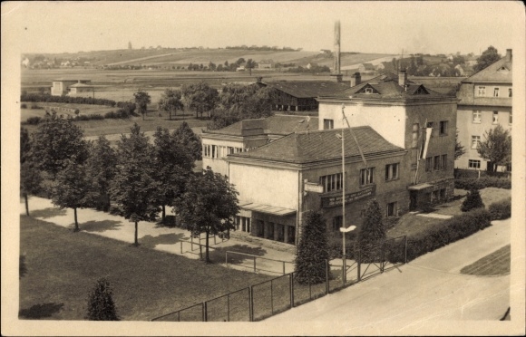 Photo Postcard Glauchau in Saxony, sports park, partial view