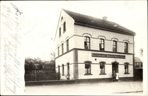 Photo Postcard Dresden Stetzsch, Restaurant Bahnschlösschen