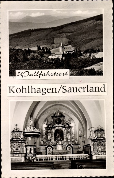 PC Kohlhagen Kirchhundem in the Sauerland, parish and pilgrimage church, interior, builder Pastor Leymann