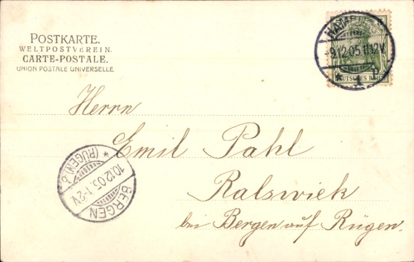 Postcard Hamburg Eimsbüttel Rotherbaum, Rotherbaum Chaussée, tram