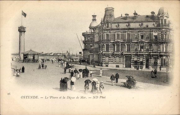PC Oostende Ostend West Flanders, lighthouse, Digue de Mer