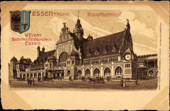 Chromo-Litho Essen in the Ruhr area, main station