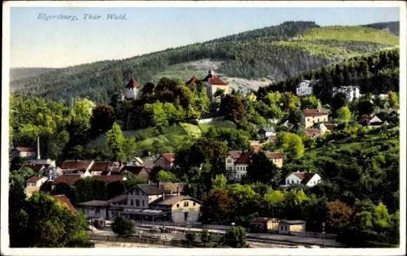 Postcard Elgersburg in Thuringia, general view
